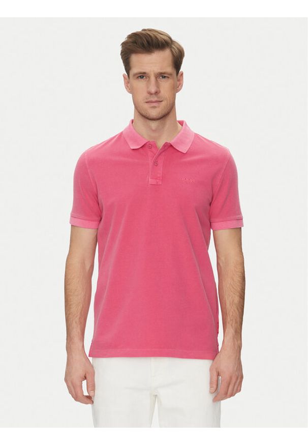 JOOP! Jeans Polo 15 JJJ-02Ambrosian 30045619 Różowy Modern Fit. Typ kołnierza: polo. Kolor: różowy. Materiał: bawełna