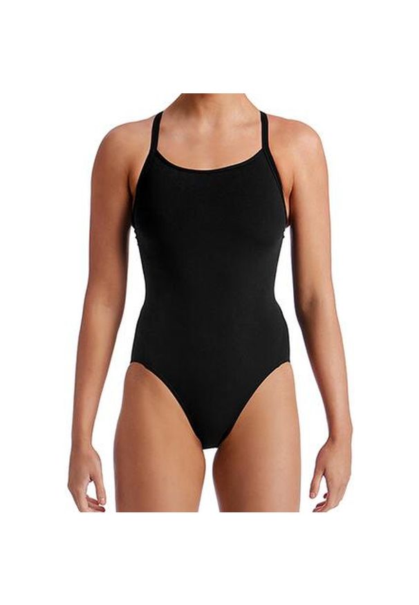 FUNKITA - Funkita STILL BLACK Diamond Back - damski kostium do pływania. Kolor: czarny
