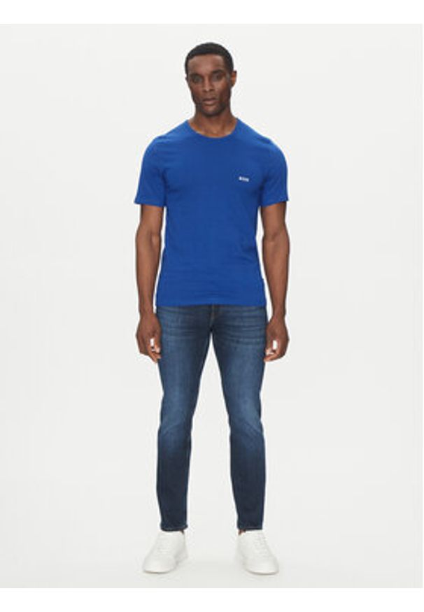 BOSS Komplet t-shirtów TShirtRN 3P Classic 50532468 Niebieski Regular Fit. Kolor: niebieski. Materiał: bawełna