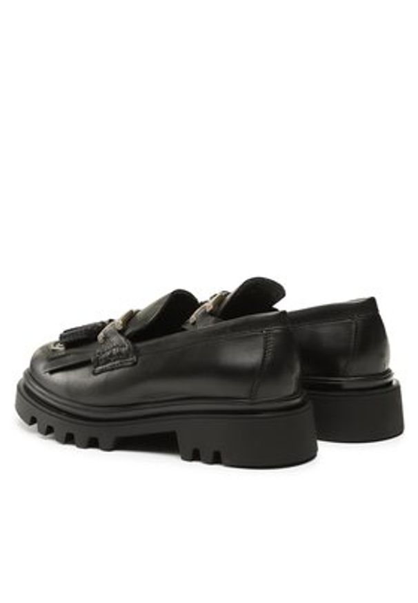 Badura Loafersy 22SS24 Czarny. Kolor: czarny. Materiał: skóra