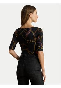 Lauren Ralph Lauren - LAUREN RALPH LAUREN Bluzka 200980215001 Czarny Slim Fit. Kolor: czarny. Materiał: bawełna #3
