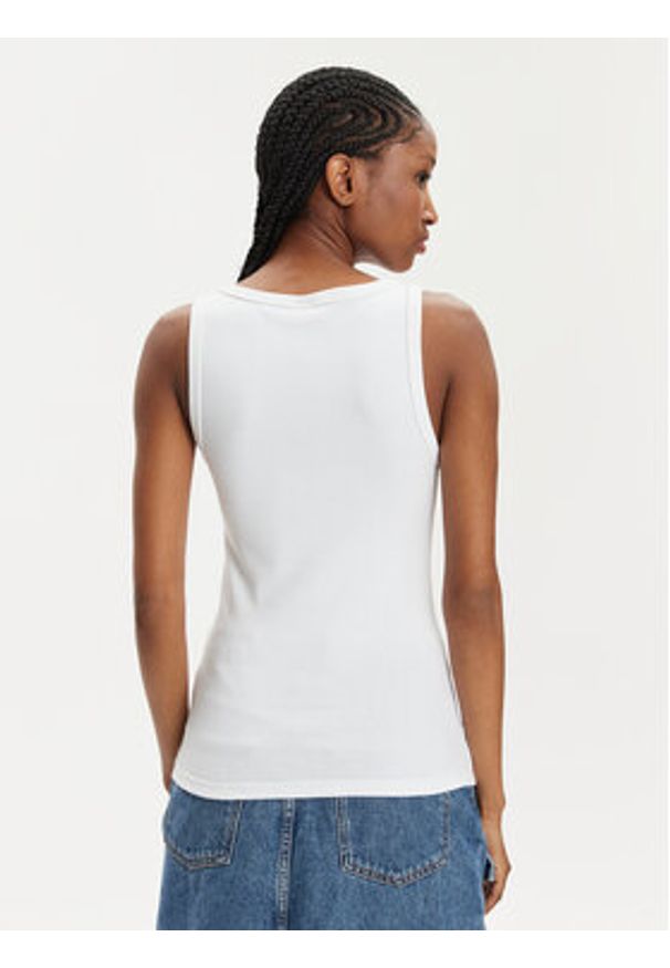 Hugo Top Datamia 50514489 Biały Slim Fit. Kolor: biały. Materiał: bawełna