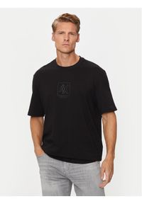 Armani Exchange T-Shirt 6DZTLE ZJ9JZ 1200 Czarny Regular Fit. Kolor: czarny. Materiał: bawełna