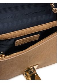TOMMY HILFIGER - Tommy Hilfiger Torebka Th Her Flap W/Chain AW0AW17403 Beżowy. Kolor: beżowy. Materiał: skórzane #4