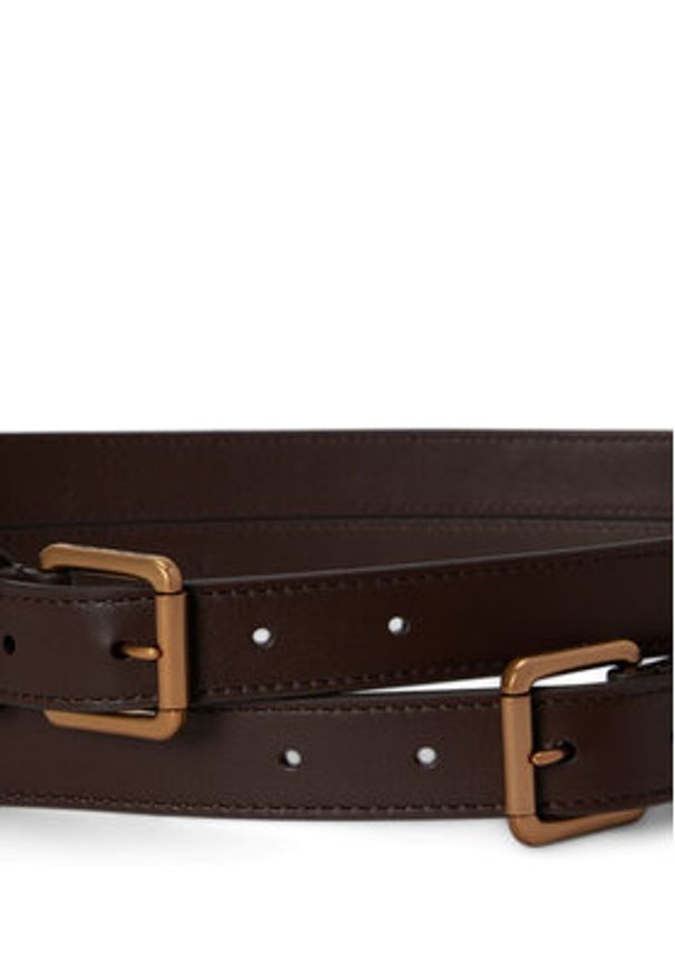 Lauren Ralph Lauren - LAUREN RALPH LAUREN Pasek 412936524008 Brązowy. Kolor: brązowy. Materiał: skóra