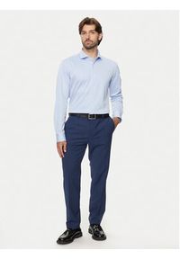 BOSS - Boss Koszula 50473312 Błękitny Slim Fit. Kolor: niebieski. Materiał: syntetyk, bawełna