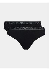 Komplet 2 par stringów Emporio Armani Underwear. Kolor: czarny