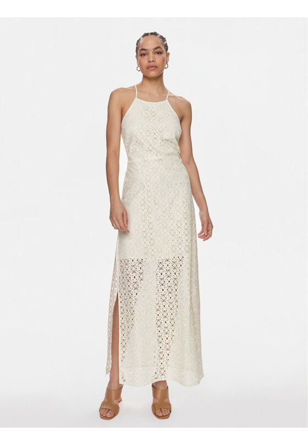 Gaudi Sukienka letnia 411FD15032 Biały Regular Fit. Kolor: biały. Materiał: bawełna. Sezon: lato