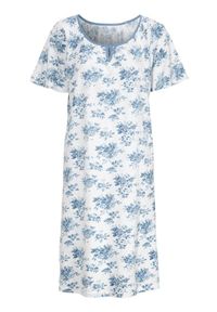 Cellbes Koszula nocna z krótkim rękawem niebieski w kwiaty female niebieski/ze wzorem 38/40. Kolor: niebieski. Materiał: jersey. Długość: krótkie. Wzór: kwiaty #1