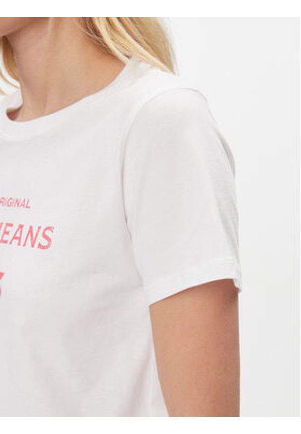 Pepe Jeans T-Shirt Harbor PL505743 Biały Regular Fit. Kolor: biały. Materiał: bawełna