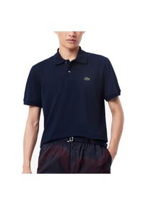 Lacoste Model Short Sleeved Ribbed Collar Kolor Niebieski. Typ kołnierza: polo. Kolor: niebieski. Materiał: tkanina