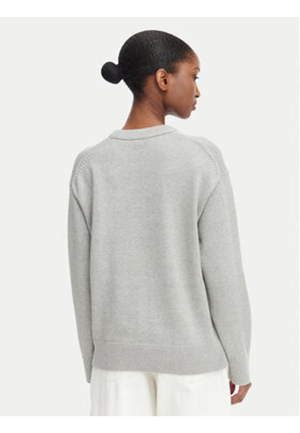 Calvin Klein Jeans Sweter LV044G313G Szary jasny Regular Fit. Kolor: szary. Materiał: bawełna