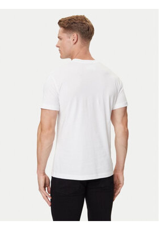 Versace Jeans Couture T-Shirt 79GAHT00 CJ00T Biały Regular Fit. Kolor: biały. Materiał: bawełna
