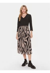 Liu Jo Sukienka codzienna WA4112 J7821 Czarny Regular Fit. Okazja: na co dzień. Kolor: czarny. Materiał: syntetyk. Typ sukienki: proste. Styl: casual