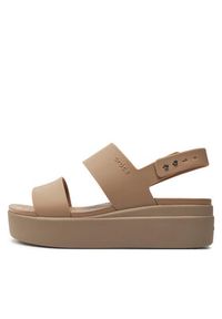 Crocs Sandały Brooklyn Low Wedge W 206453 Beżowy. Kolor: beżowy