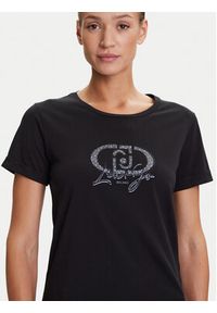Liu Jo Sport T-Shirt TF5163 JS923 Czarny Regular Fit. Kolor: czarny. Materiał: bawełna. Styl: sportowy #4