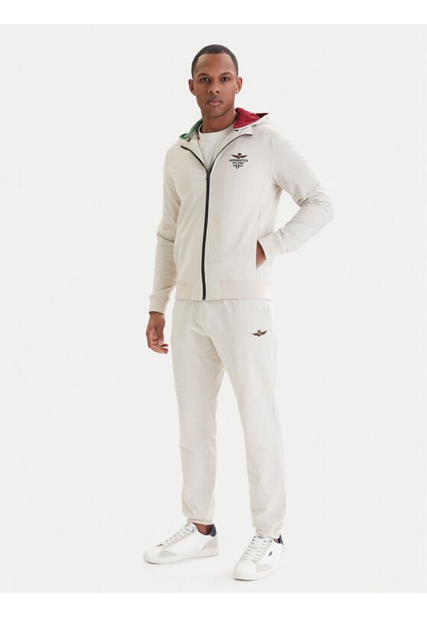 Aeronautica Militare Dres 261TF0108UF00674 Beżowy Regular Fit. Kolor: beżowy. Materiał: bawełna