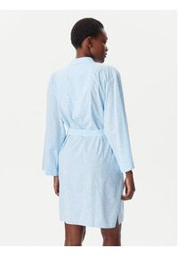 DKNY Szlafrok YI20046 Błękitny. Kolor: niebieski. Materiał: bawełna