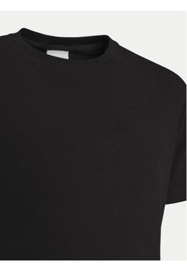Calvin Klein T-Shirt K10K114167 Czarny Slim Fit. Kolor: czarny. Materiał: bawełna