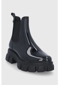 Answear Lab kalosze damskie kolor czarny. Nosek buta: okrągły. Kolor: czarny. Materiał: materiał, guma. Wzór: gładki. Obcas: na platformie. Styl: wakacyjny #3