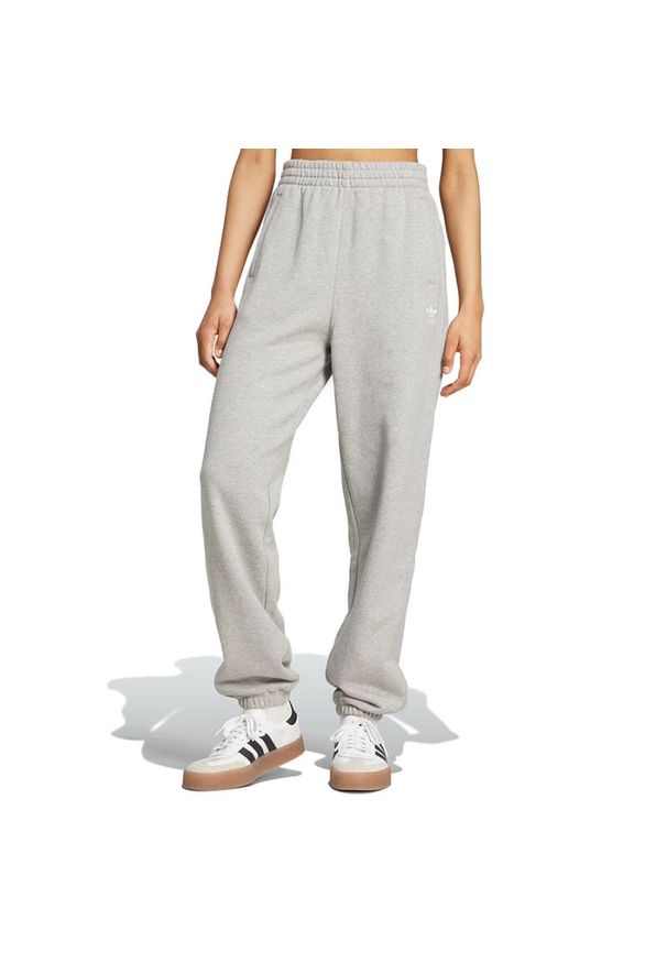 Adidas - Spodnie damskie adidas Originals Essentials French Terry IY4988 - szare. Okazja: na co dzień. Kolor: szary. Materiał: dresówka, bawełna, materiał. Szerokość buta: średnie. Sport: fitness
