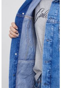 Calvin Klein Jeans Kurtka jeansowa damska przejściowa oversize. Kolor: niebieski. Materiał: denim #4