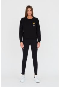 MOSCHINO Czarna damska bluza z misiem, Rozmiar L. Kolor: czarny