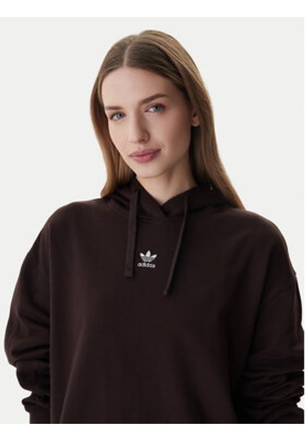 Adidas - adidas Bluza Essentials KC9145 Brązowy Oversize. Kolor: brązowy. Materiał: bawełna