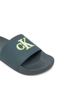 Calvin Klein Jeans Klapki Slide Jelly Mono Pu YM0YM01281 Zielony. Kolor: zielony. Materiał: skóra #6