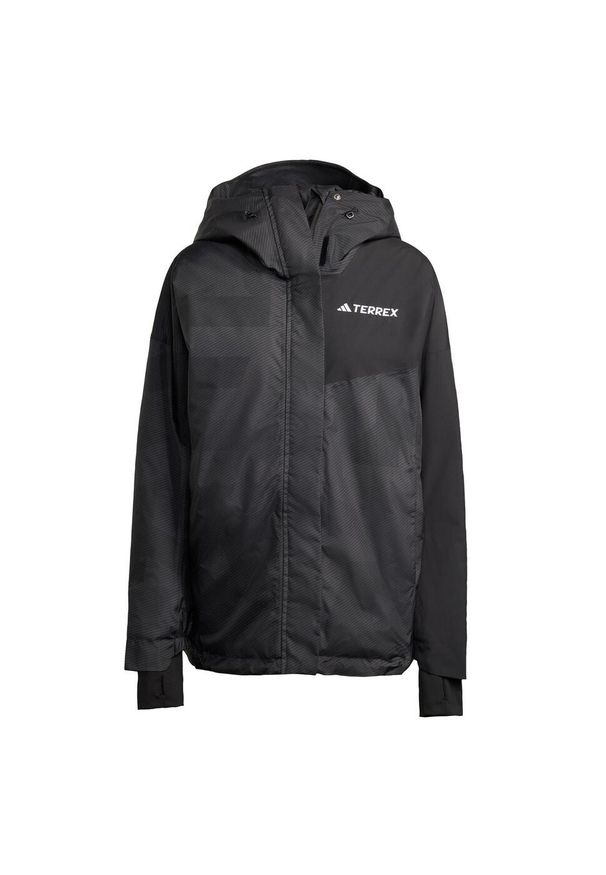 Adidas - Kurtka ocieplana Terrex Multi 2L RAIN.RDY. Kolor: czarny, szary, wielokolorowy. Sport: turystyka piesza, narciarstwo, snowboard