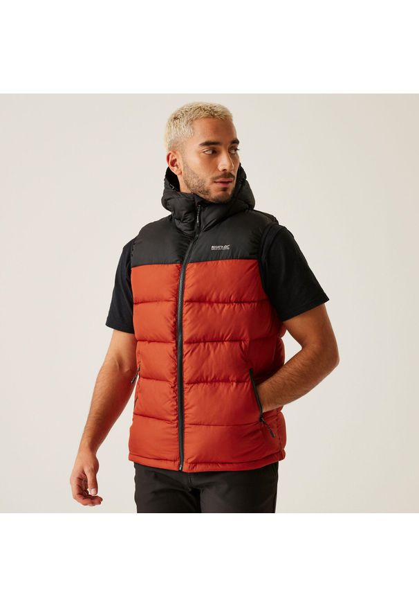 Kamizelka turystyczna męska Nevado Regatta ocieplana. Kolor: czarny, niebieski, wielokolorowy. Materiał: puch. Sport: turystyka piesza