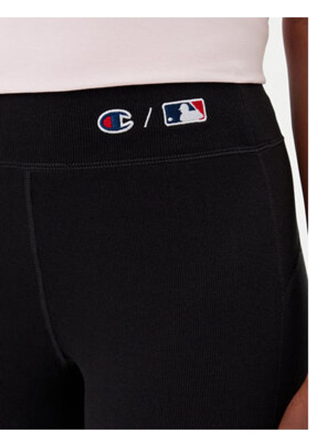 Champion Legginsy 117975 Czarny Slim Fit. Kolor: czarny. Materiał: bawełna