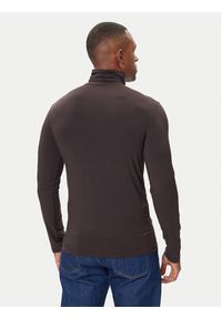 Emporio Armani Underwear Golf EM000388 AF14988 U6031 Brązowy Slim Fit. Typ kołnierza: golf. Kolor: brązowy #5