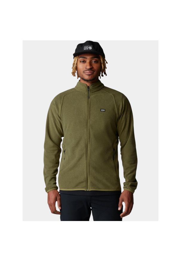 MOUNTAIN HARDWEAR - Sweter Męski Mountain Hardwear Microchill. Kolor: zielony. Materiał: materiał, polar. Sport: turystyka piesza