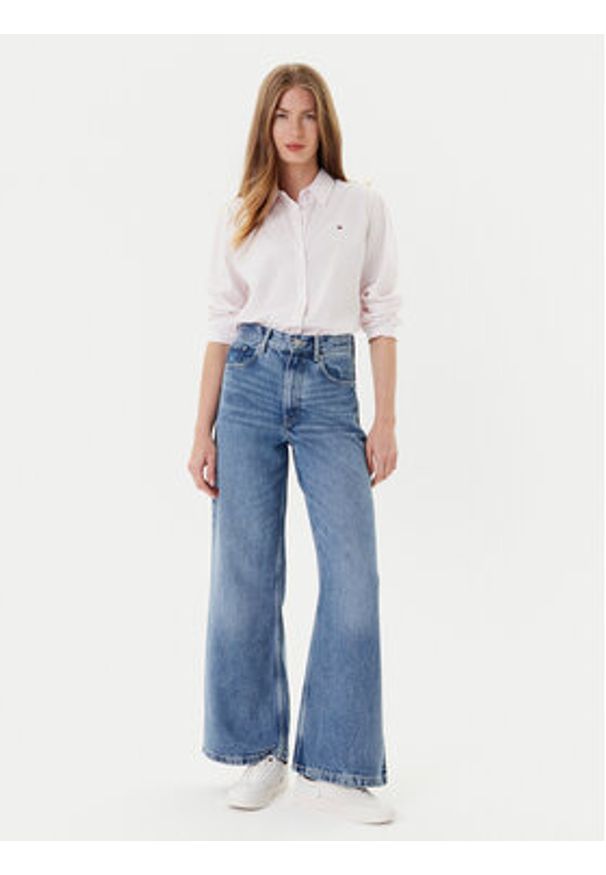 TOMMY HILFIGER - Tommy Hilfiger Jeansy WW0WW46484 Niebieski Wide Leg. Kolor: niebieski