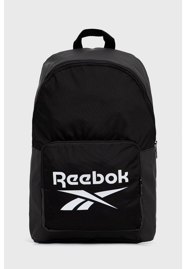Reebok Classic Plecak GP0148 kolor czarny duży z nadrukiem GP0148-BLK/BLK. Kolor: czarny. Materiał: poliester. Wzór: nadruk