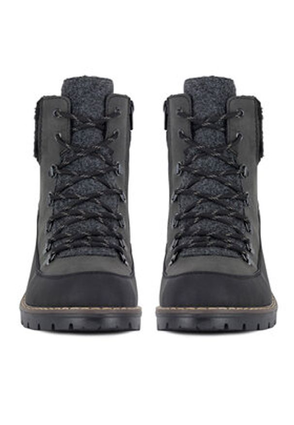 Rieker Trzewiki Y9101-45 Szary. Kolor: szary. Materiał: materiał