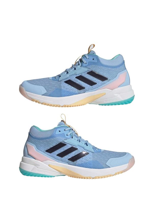 Adidas - Damskie buty halowe adidas Crazyflight 6 Mid. Kolor: niebieski. Sport: siatkówka, piłka ręczna