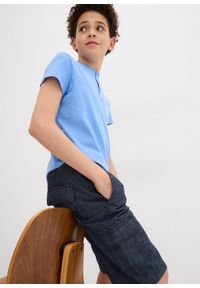 bonprix - Szorty bojówki Chambray, Regular Fit. Kolor: niebieski. Materiał: bawełna. Sezon: lato #2