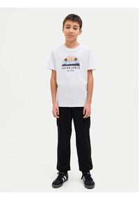 Jack&Jones Junior T-Shirt Palm 12269922 Biały Regular Fit. Kolor: biały. Materiał: bawełna #6