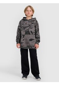 4f - 4F Bluza dresowa nierozpinana z kapturem chłopięca - multikolor 134 (8-9 lat). Okazja: na co dzień. Typ kołnierza: kaptur. Kolor: wielokolorowy. Materiał: dresówka. Wzór: nadruk. Sezon: lato. Styl: klasyczny, casual, sportowy #2