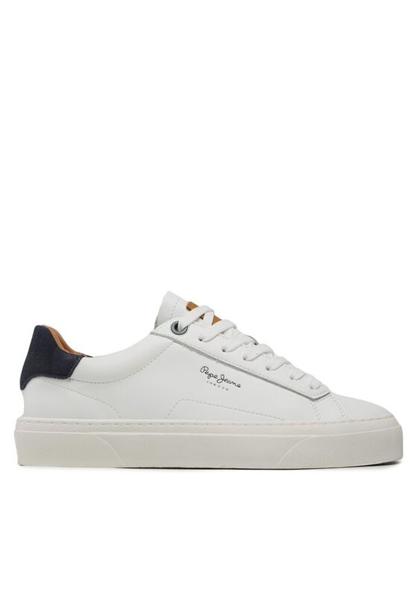 Pepe Jeans Sneakersy Yogi Original 23 PMS30930 Biały. Kolor: biały. Materiał: skóra