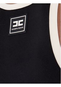 Elisabetta Franchi Top TK-71S-61E2-V270 Czarny Regular Fit. Kolor: czarny. Materiał: wiskoza #2