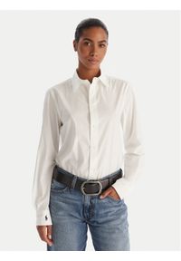 Polo Ralph Lauren Koszula 211941509002 Biały Slim Fit. Typ kołnierza: polo. Kolor: biały. Materiał: bawełna #1