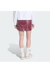 Adidas - adidas Spódnica z imitacji skóry Pleather KD8785 Bordowy Regular Fit. Kolor: czerwony. Materiał: skóra #3