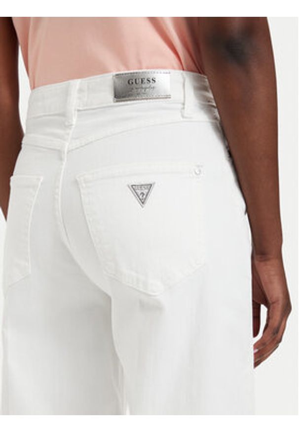 Guess Jeansy W6GA1C D0708 Kremowy Wide Leg. Kolor: kremowy