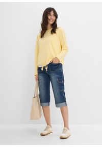 bonprix - Jeansy bojówki mid waist, ze stretchem. Kolor: niebieski #3