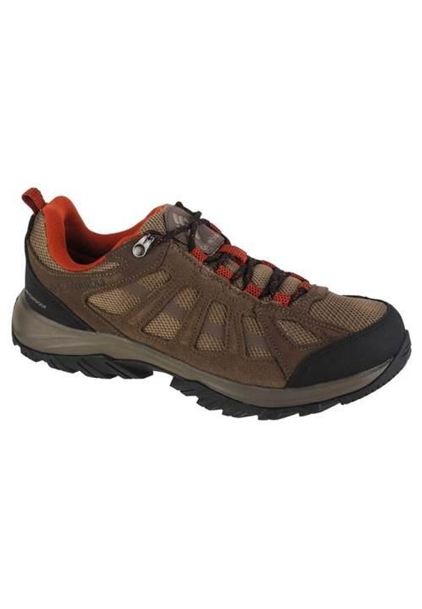 columbia - Buty trekkingowe męskie Columbia Redmond Iii WP. Kolor: brązowy. Materiał: skóra, materiał, syntetyk, tkanina, guma. Sport: turystyka piesza
