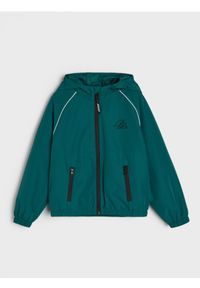 Sinsay - Kurtka sportowa z kapturem i odblaskowymi elementami Active - zielony. Typ kołnierza: kaptur. Kolor: zielony. Styl: sportowy #1