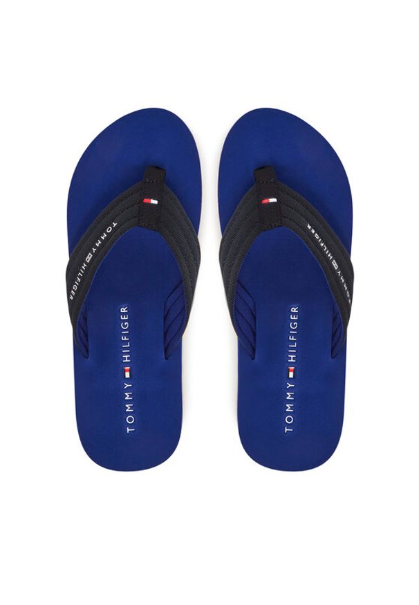 TOMMY HILFIGER - Tommy Hilfiger Japonki Nyc Beach Sandal FM0FM05437 Granatowy. Kolor: niebieski. Materiał: materiał